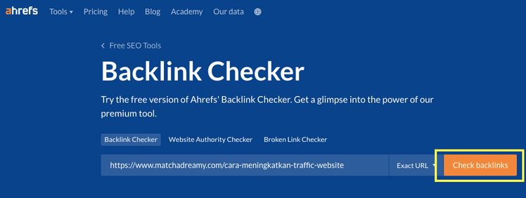 cara cek backlink website