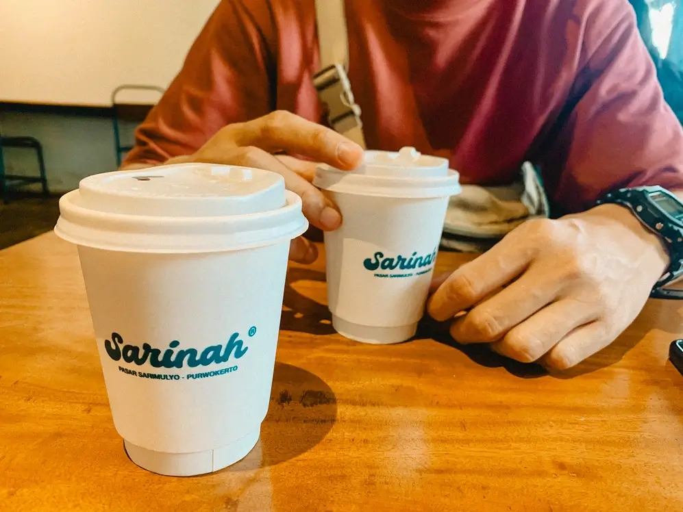 Coffee served at Sarinah, a vintage local coffee shop in Purwokerto