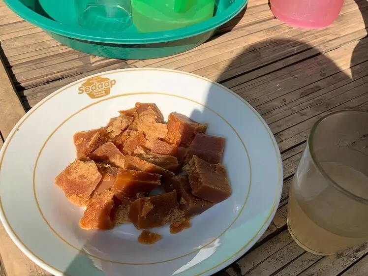a plate of palm sugar bites